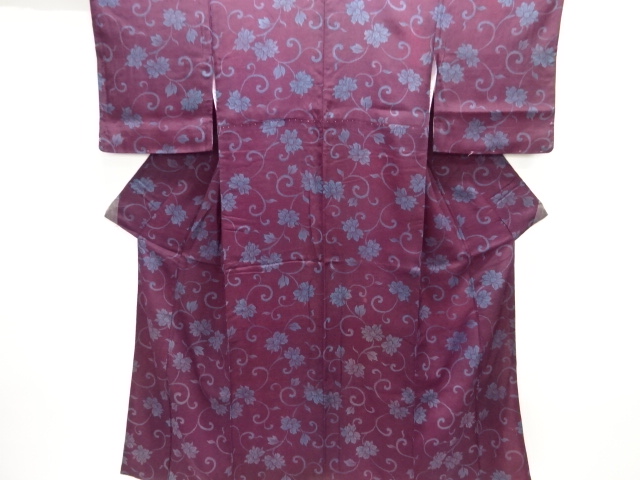 JAPANESE KIMONO / ANTIQUE KIMONO / SILK / KINSHA / FLORAL ARABESQUE